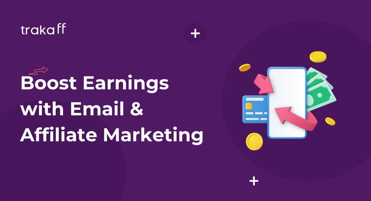  A graphic representing email marketing and affiliate marketing symbols merging together, symbolizing their synergistic power.