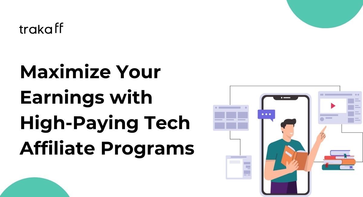 A graphic showing various tech products and gadgets, connected by affiliate marketing links.