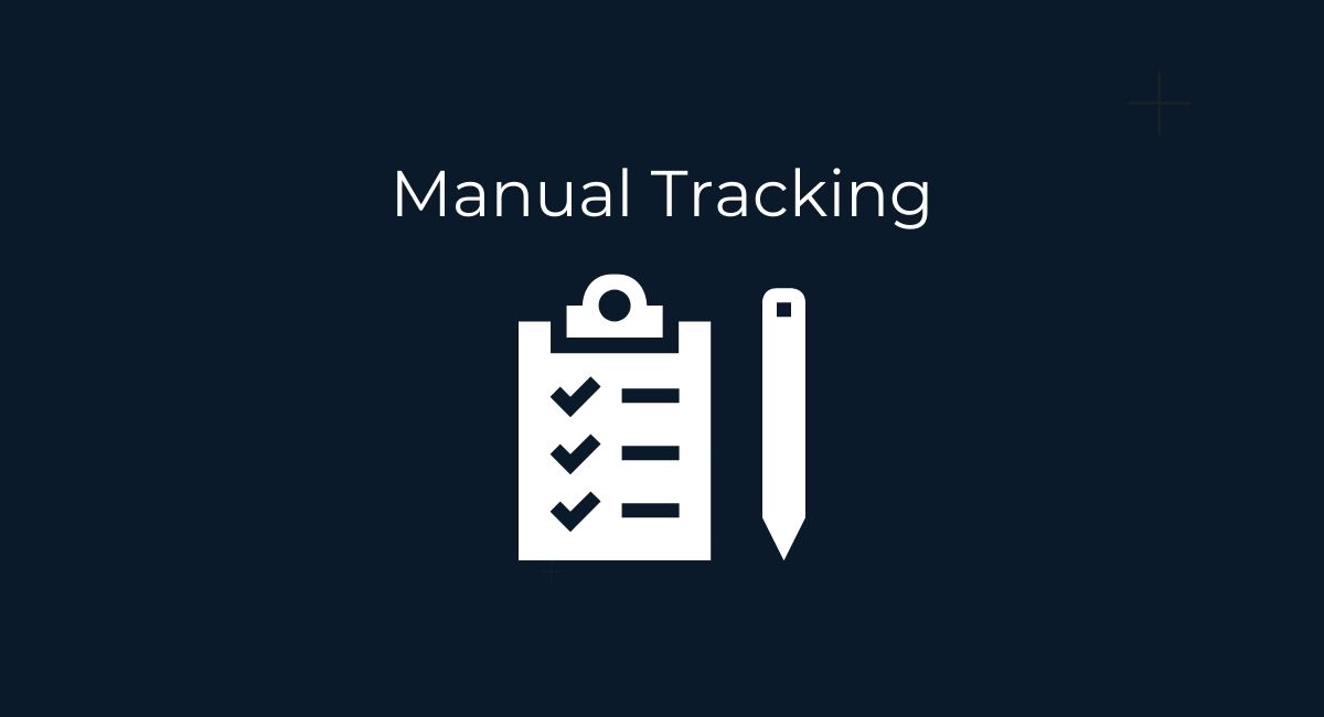 A graphic illustrating the process of manual tracking, highlighting its potential challenges and benefits.