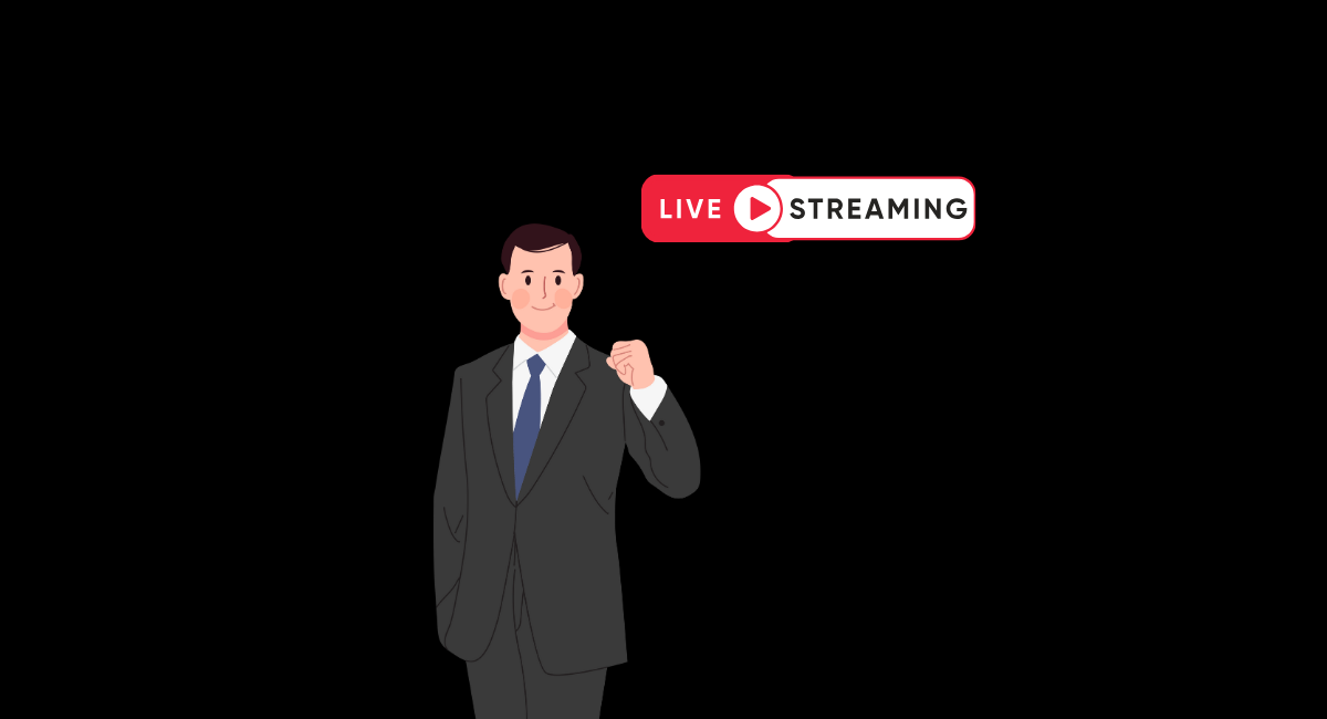 A marketer presenting a live stream session focused on promoting affiliate products to maximize profits and engage viewers. 