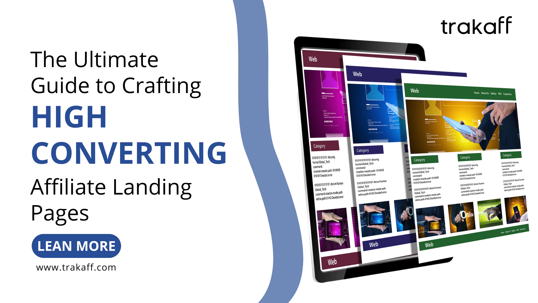 The Ultimate Guide to Crafting High-Converting Affiliate Landing Pages blog banner